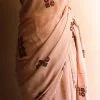 Pastel Peach shaded Georgette sarees