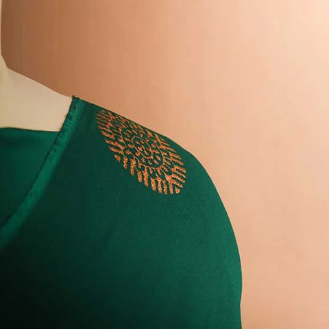 Green colour Georgette saree