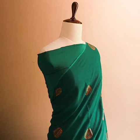 Green colour Georgette saree