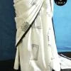 Pure White Mul Cotton saree
