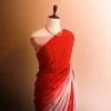 Red Georgette saree