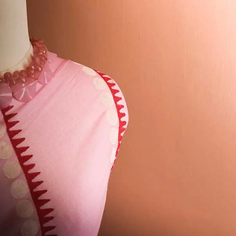 Pink colour Designer Mul Cotton Saree
