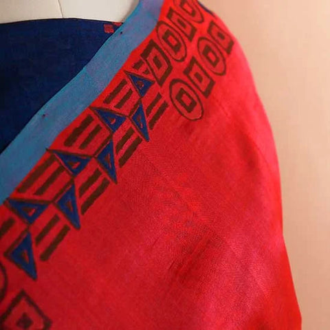 Pure Handloom Rani Pink Silk Cotton Saree