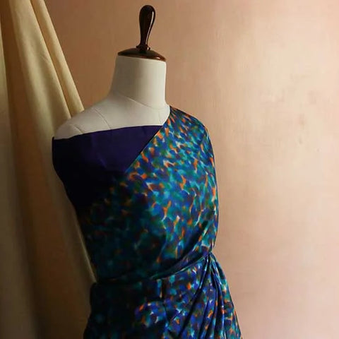 Habutai Silk Hand Painted Saree