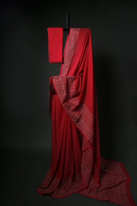 Red Mul Cotton Saree & Affordable Cotton Sarees