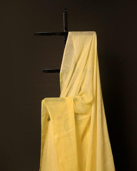 Golden Glow Yellow Linen Shaded Saree