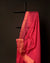 Pink Petal Pink Kota Cotton Zari Plain Saree, Top close up