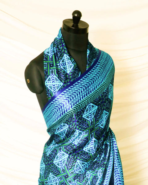 Pure Handloom Dark Blue Gaji Silk Saree