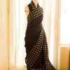 Pure Handloom Purple Linen Saree