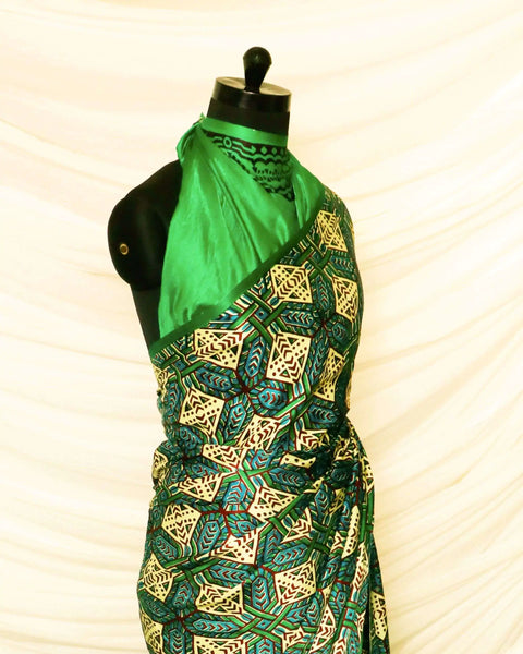 Pure Handloom Green Gaji Silk Saree
