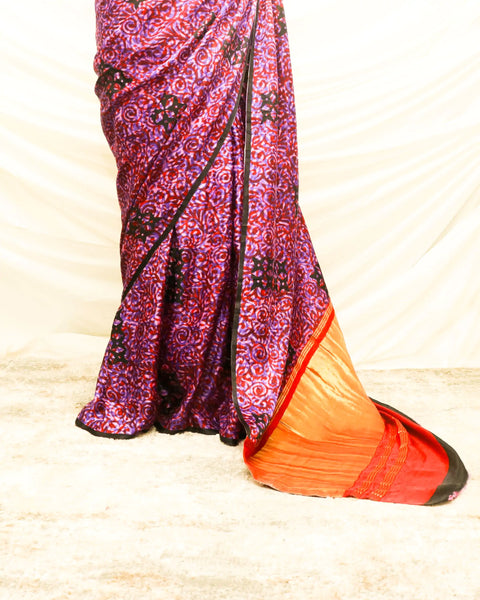 Pure Handloom Multi-Coloured Gaji Silk Saree