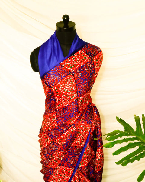 Pure Handloom Red Luxury Gaji Silk Saree