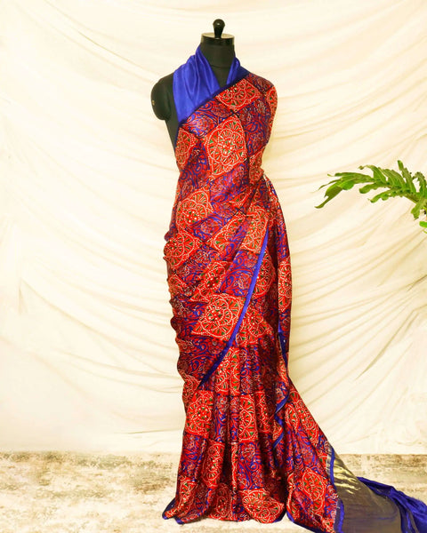 Pure Handloom Red Luxury Gaji Silk Saree