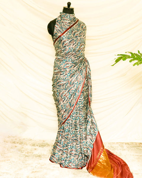 Pure Handloom Sandal Gaji Silk Saree