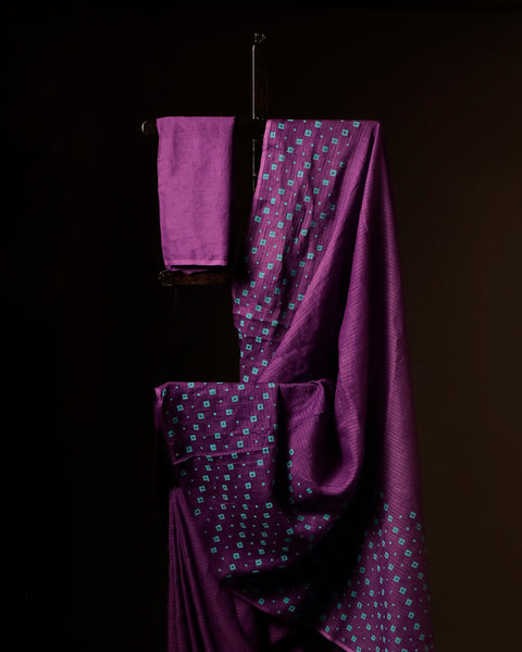 Purple Kota Cotton Sarees,  close up
