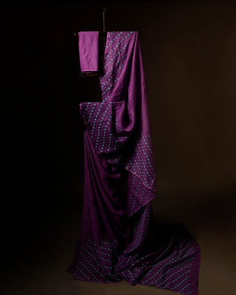 Purple Kota Cotton Sarees, Full size