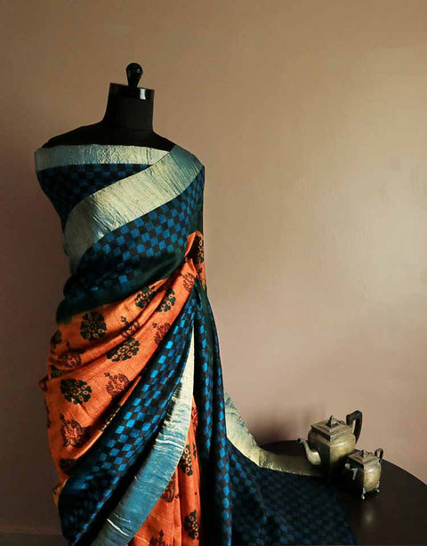 Pure Duppion Silk Saree
