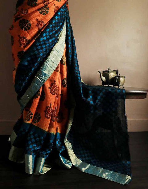 Pure Duppion Silk Saree