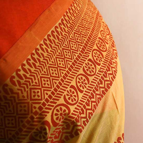 Pure Handloom Yellow Silk Cotton Saree
