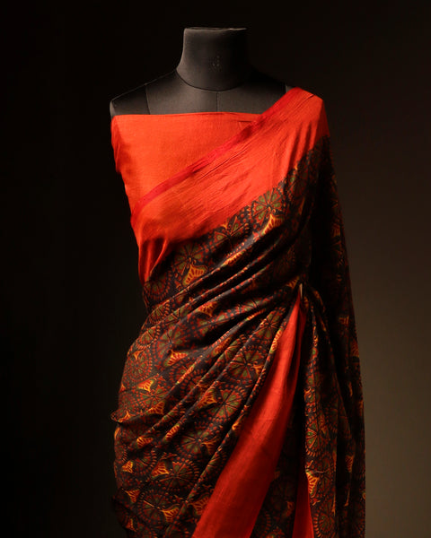 Scarlet Whispers Red Soft and Light Handloom Silk Cotton Saree