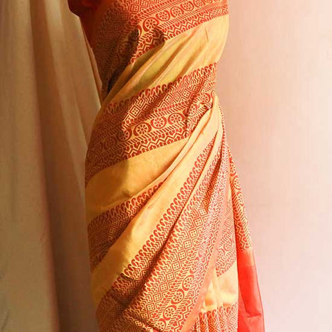 Pure Handloom Yellow Silk Cotton Saree