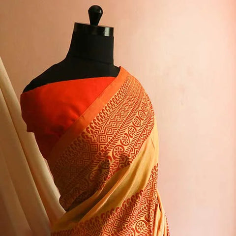 Pure Handloom Yellow Silk Cotton Saree