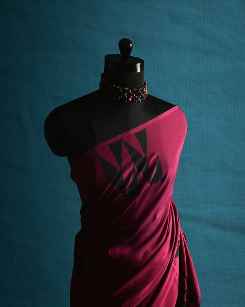 Fancy Saree H S Silk Hand block Printed