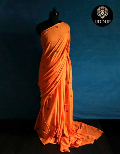 Apricot Soft Mul Cotton saree