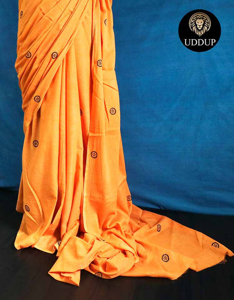 Apricot Soft Mul Cotton saree