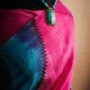 Blue and Magentha color Line Tussar Silk Saree